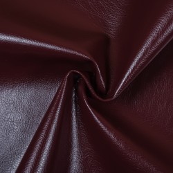 Ткань Дерматин (Кожзам) для мебели (Ширина 138см), цвет Бордовый (на отрез) в Голицыно