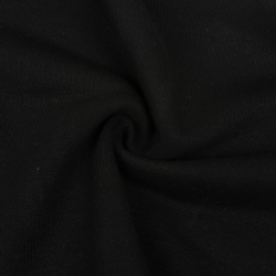 Ткань Футер 3-х нитка, Петля, цвет Черный (на отрез)  в Голицыно