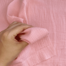 Ткань Муслин Жатый, цвет Нежно-Розовый (на отрез)