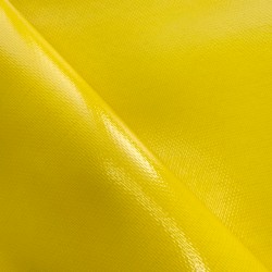 Ткань ПВХ 600 гр/м2 плотная (Ширина 1,5м), цвет Жёлтый (на отрез) в Голицыно
