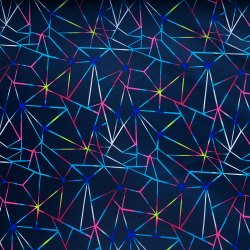 Ткань Оксфорд 210D PU, принт &quot;Неоновые треугольники&quot; (на отрез)  в Голицыно