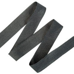 Окантовочная лента-бейка, цвет Чёрный 22мм (на отрез) в Голицыно