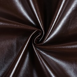 Ткань Дерматин (Кожзам) для мебели (Ширина 138см), цвет Темно-Коричневый (на отрез) в Голицыно