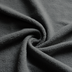 Ткань Флис Односторонний 130 гр/м2, цвет Серый (на отрез)  в Голицыно
