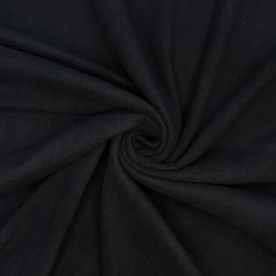 Ткань Флис Односторонний 130 гр/м2 (Ширина 150см), цвет Черный (на отрез) в Голицыно