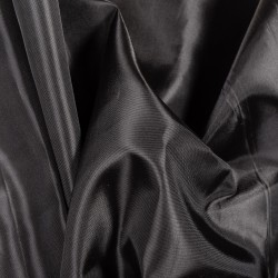 Ткань подкладочная Таффета 190Т (Ширина 150см), цвет Черный (на отрез) в Голицыно