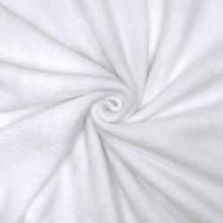 Ткань Флис Двусторонний 280 гр/м2 (Ширина 150см), цвет Белый (на отрез) в Голицыно