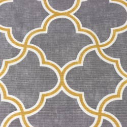 Интерьерная ткань Дак (DUCK) (ширина 1,8м), принт &quot;Орнамент на Сером&quot; (на отрез) в Голицыно
