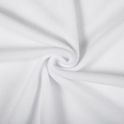 Ткань Флис Односторонний 180 гр/м2 (Ширина 150см), цвет Белый (на отрез) в Голицыно