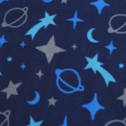 Ткань Флис Двусторонний 240 гр/м2 (Ширина 150см), синий космос в Голицыно