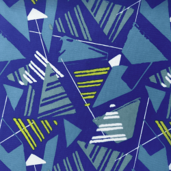 Ткань Оксфорд 210D PU, принт &quot;Лимонные треугольники&quot; (на отрез)  в Голицыно